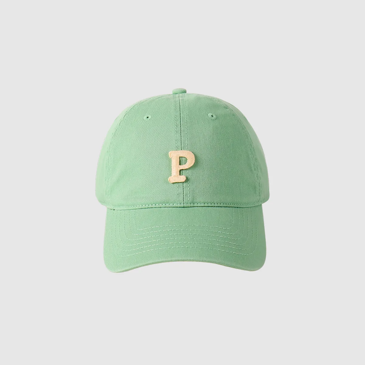 Fashion Trend Personalized Design Outdoor Sports Baseball Cap Solid Mint Green Hat Unisex Letter Embroidered Curved Brim Cap