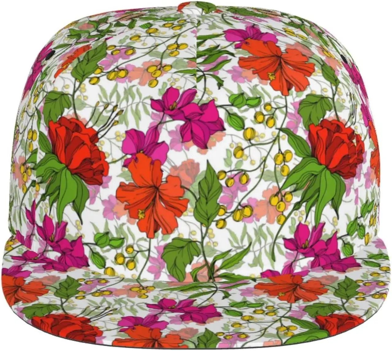 Floral Hawaiian Baseball Hat Adjustable Tropical Flower Snapback Hats Baseball Caps for Women Men