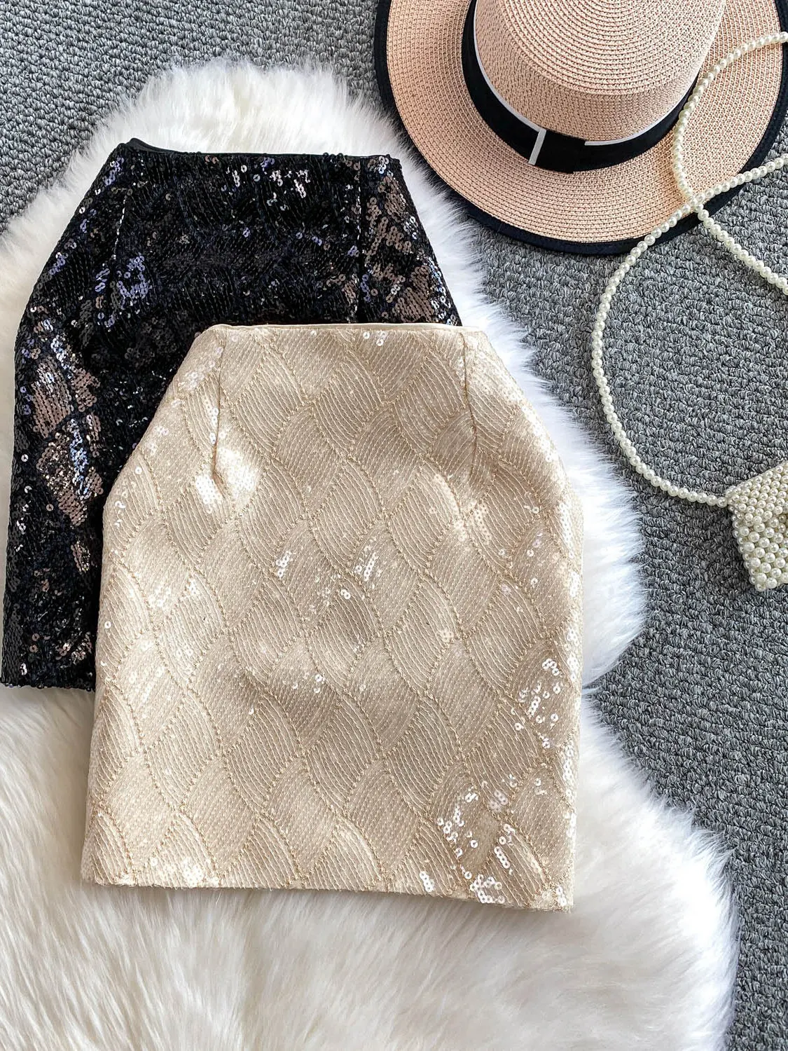 

Юбка с вышивкой и пайетками, женская модная облегающая юбка с высокой талией, блестящая юбка iny Par Wear, весна 2025