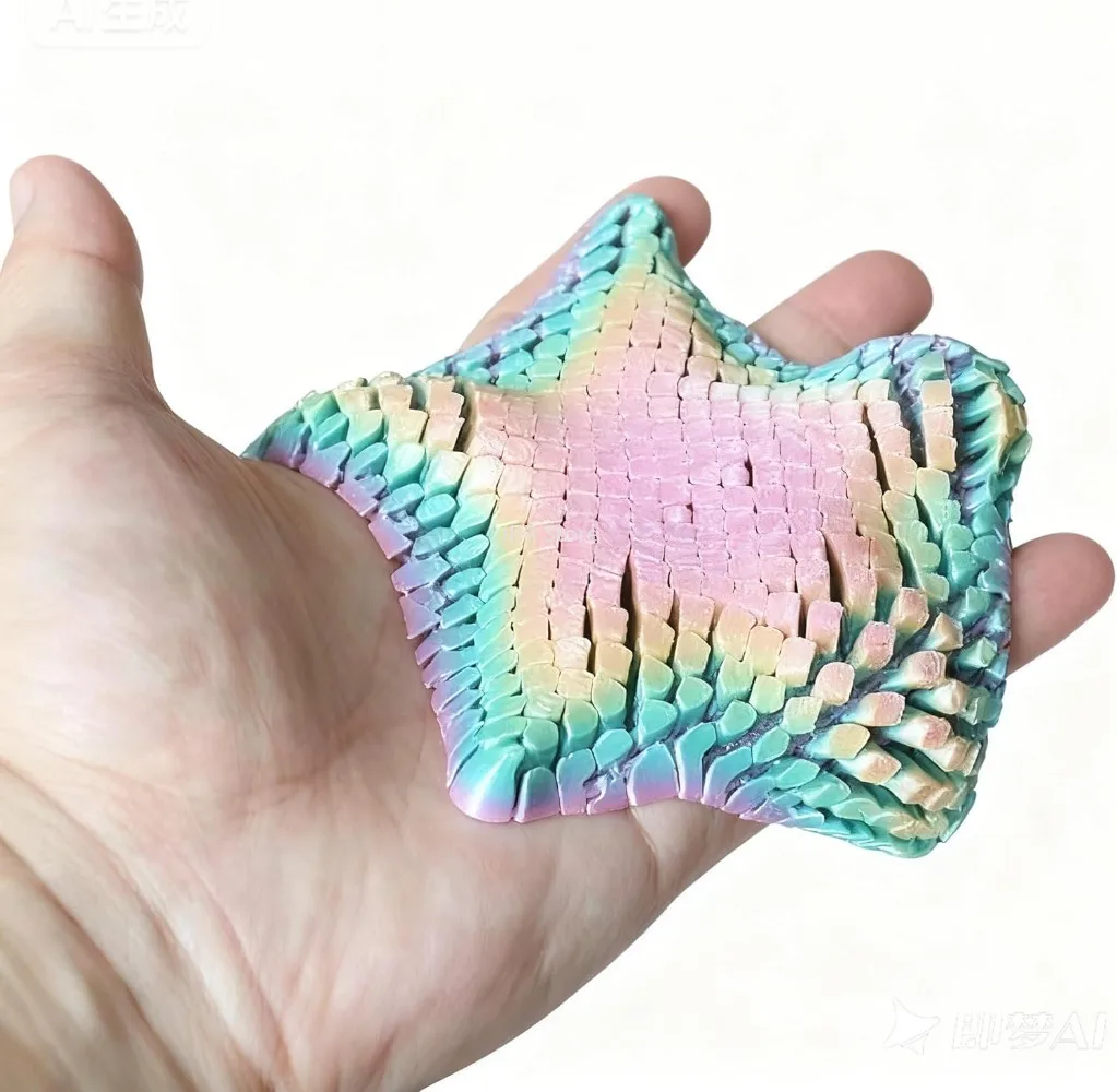 Brinquedo Estrela-do-mar Flexível Impresso em 3D, Articulado e Móvel, Brinquedo Antiestresse, Decoração de Mesa com Tema Animal Marinho