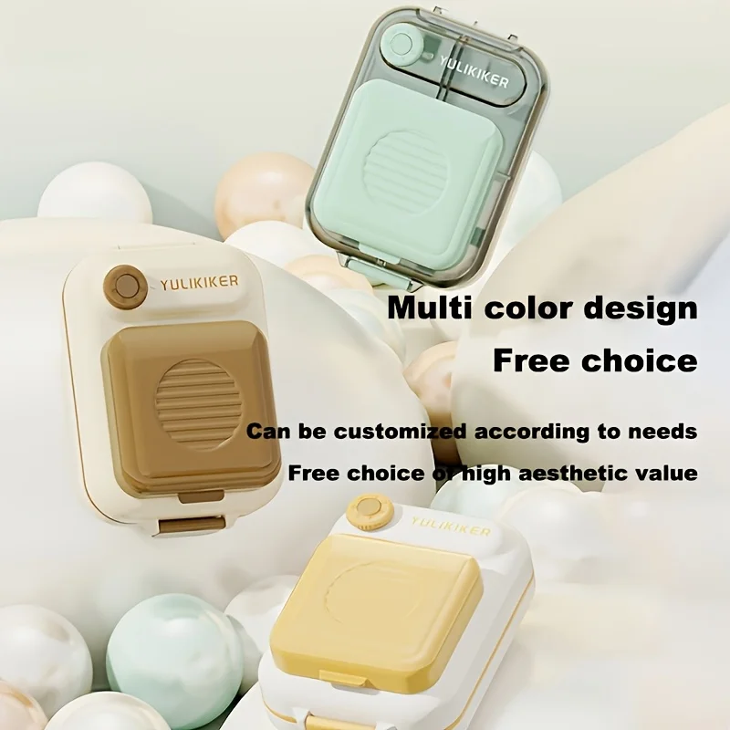 

Multi Function Pill Cutter Box Cutting Grinding Splitter Portable Storage Case Compact Pill Organizer For Home And Travel Use