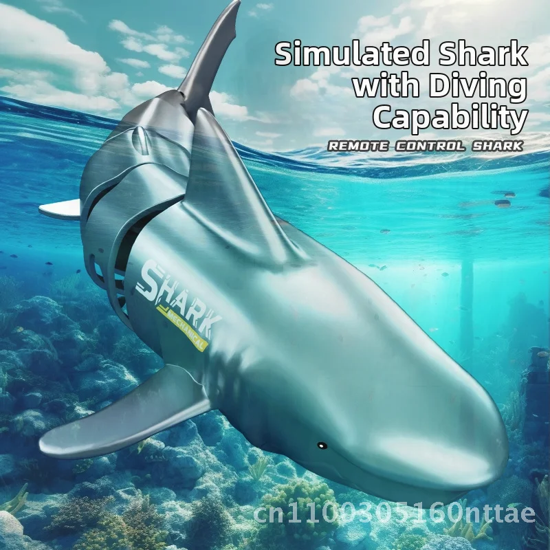 T14 لعبة بيونيك كهربائية للغوص على شكل قرش للتحكم عن بعد مع مروحة مزدوجة 2.4G روبوت سباحة لاسلكي تحت الماء للأطفال #3