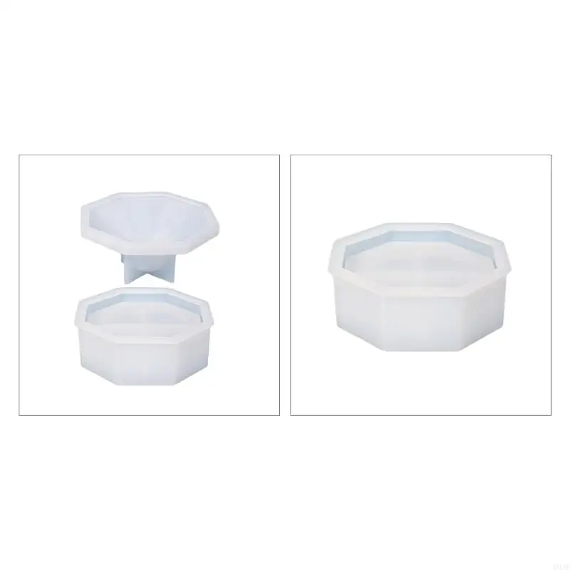 

R9JE Box Resin Mold Storage Box Resin Molds Silicone Jewelry Box Resin Mold with Lid