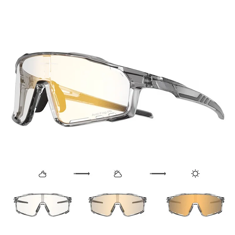 

Anti-fog color-changing cycling glasses, universal comfort, breathable, multi-gear adjustment