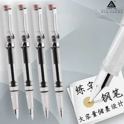 Lanbitou 3059 Piston Fountain Pen EF/F Nib Plastic Ink Pen Silver Clip Business Office School Supplies PK JINHAO Stationery