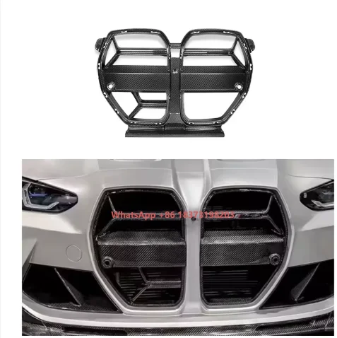 

Dry Carbon Fiber Car Parts Auto Front Bumper Grill With ACC for G80 M3 M4 G82 G83 2021+ CSL Style Front Grilles