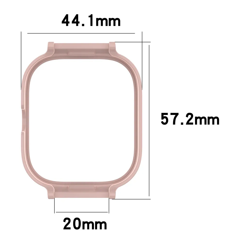 PC Watch Protective Case Hollowed Out Half Pack Watch Case with 20MM Strap Interface Fall Prevention for Redmi Watch 4