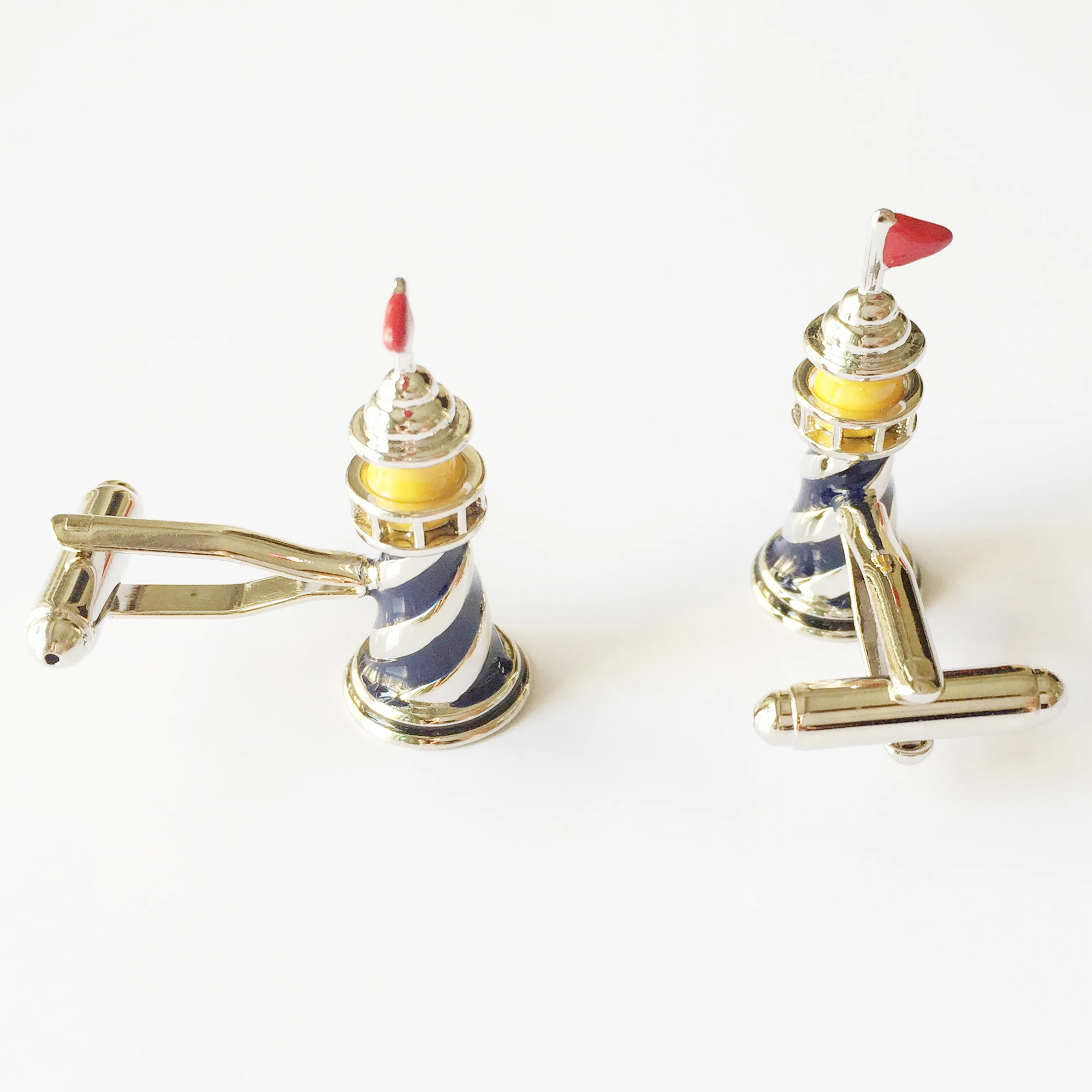 4 Styles TZG Trendy Cufflink Mens Cuff Link Lighthouse 1 Pair Man Accessories