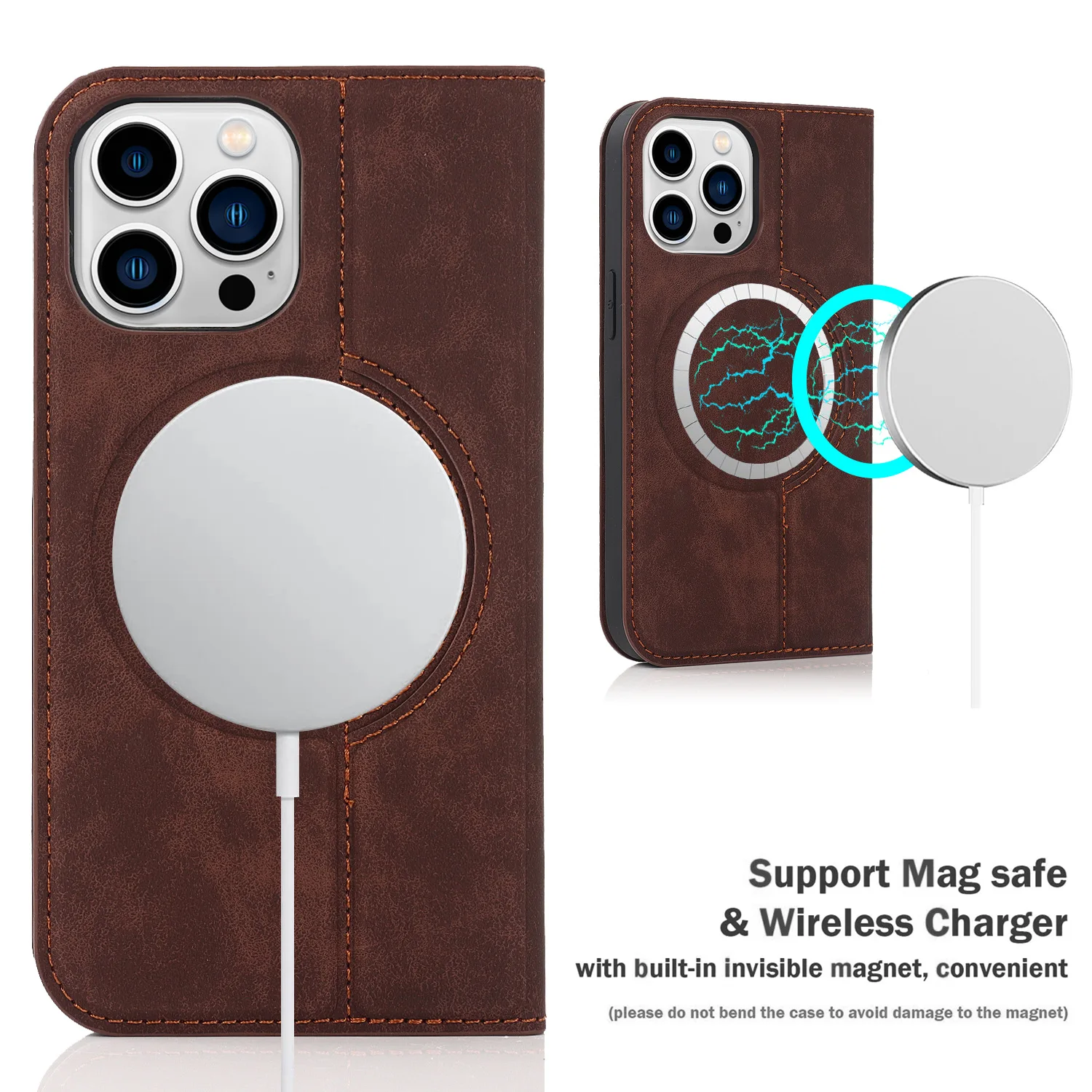 For Magsafe Wallet Leather Fli - Leather Folio Wallet Case review and price