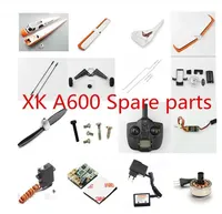 XK A600 RC Airplane Spare parts propellers motor ESC servo Landing rod wing receiver transmitter charger line plastic parts etc.