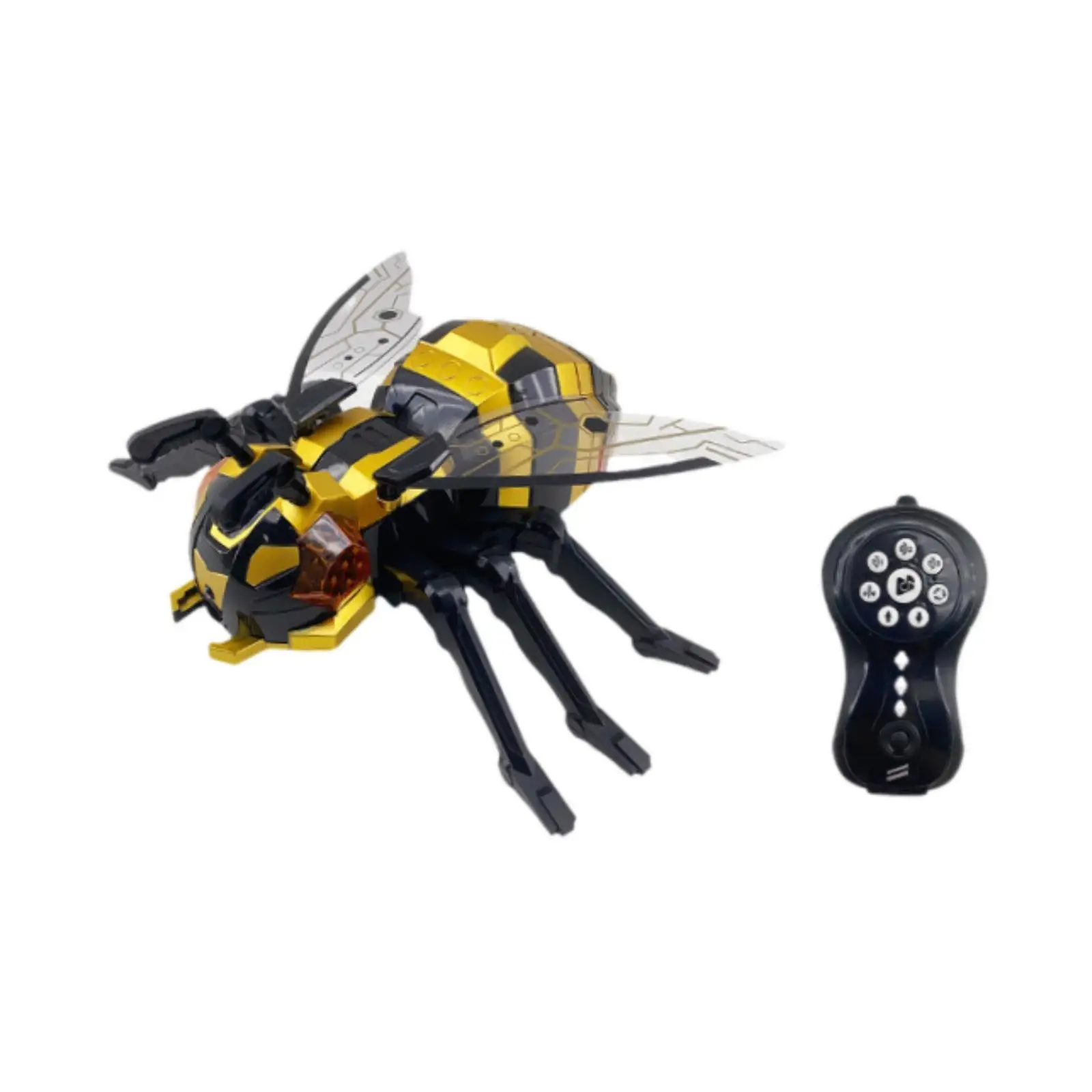 Animales RC Juguete de control remoto Simulación en forma de abeja con spray y música ligera para niños pequeños