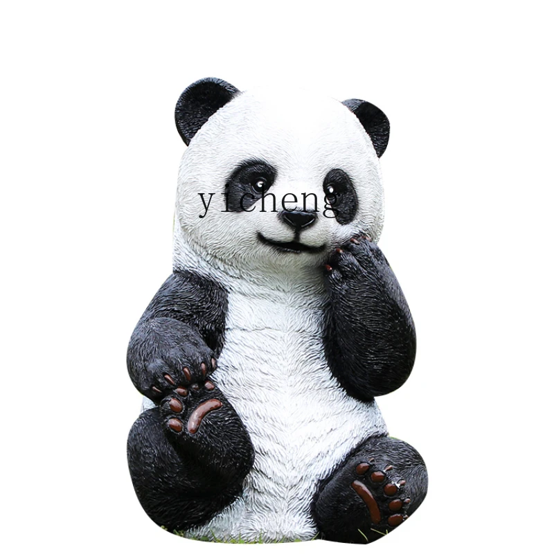 

RWJ Outdoor Simulation Giant Panda Sculpture Garden FRP Ornaments