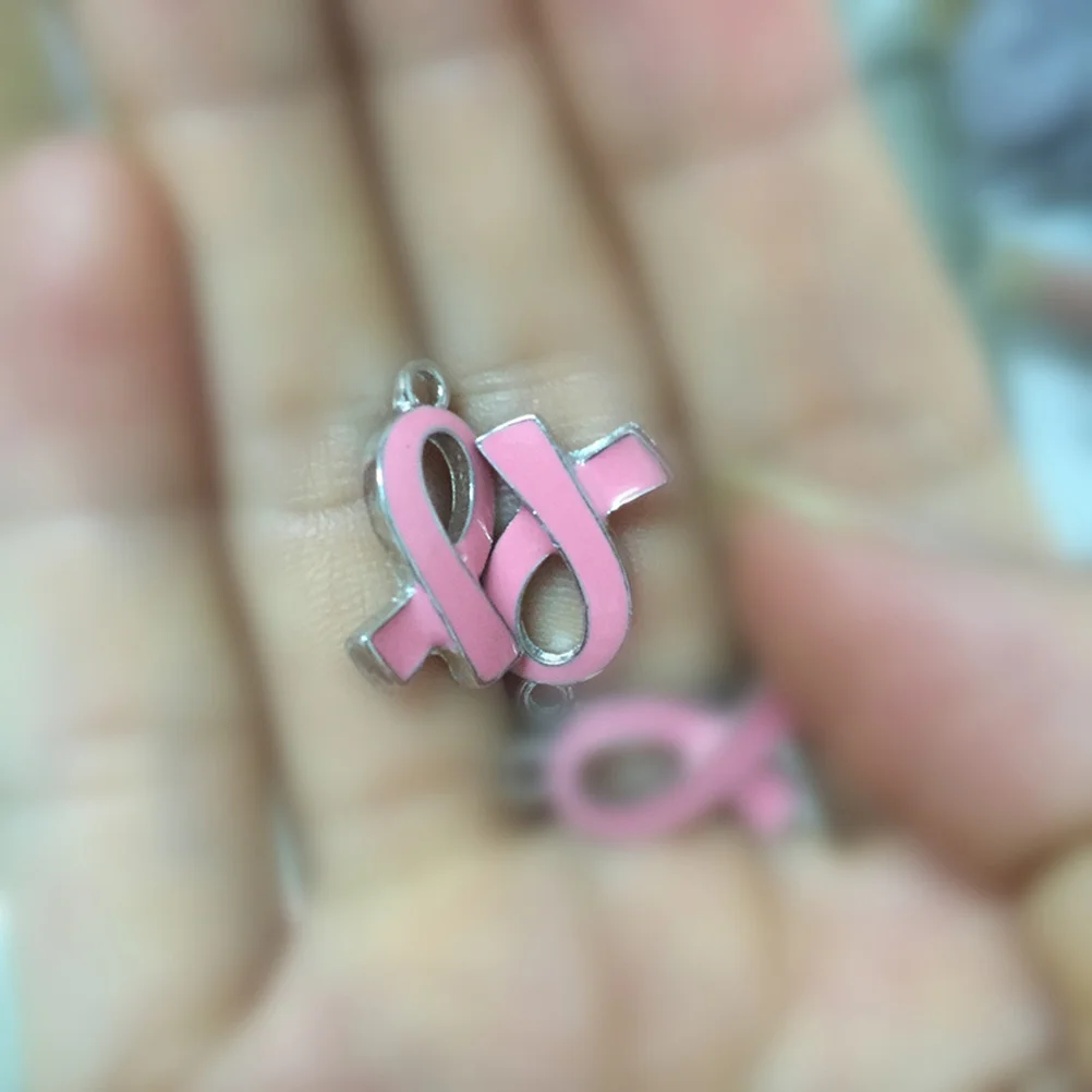 

50Pcs Alloy Ribbon Pendant Jewelry Making Supplies for Women Lady Girls Yellow Exquisite Handcraft Everyday Wear