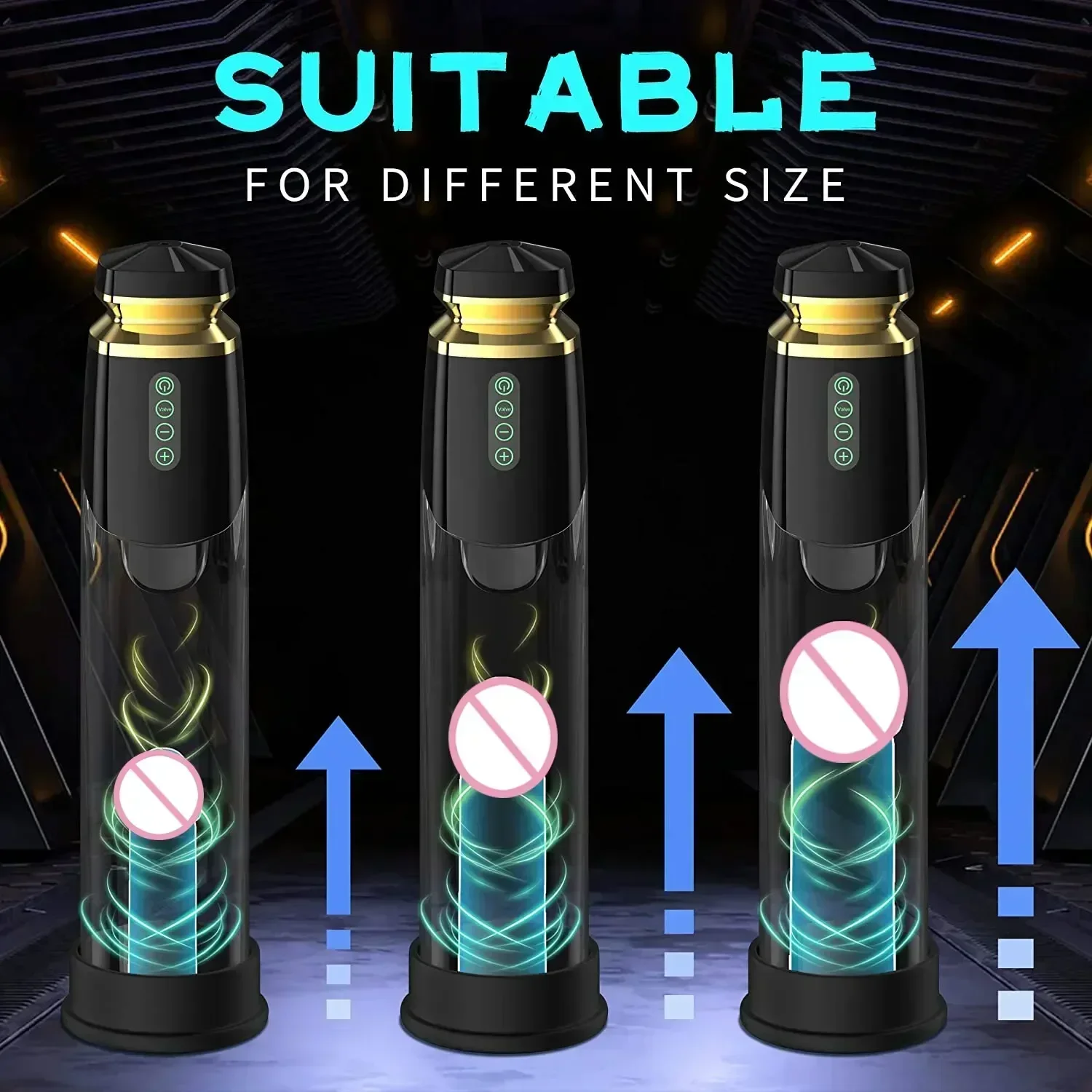 SCElectric Penis Pump Sex Toys For Men Male Masturbator Penis Extender Penile Vacuum Pump Penis Enlargement Enhancer Ring