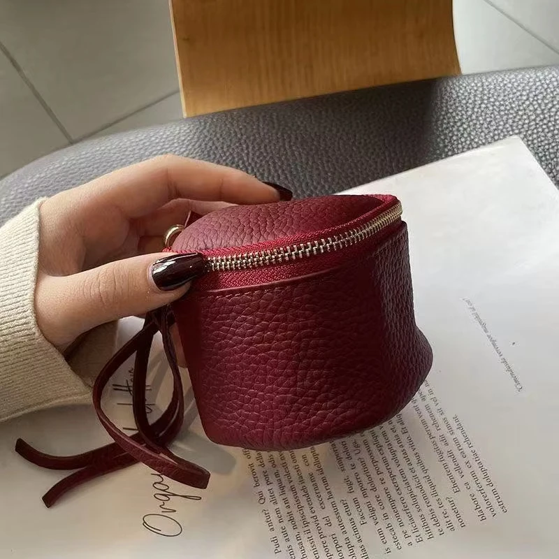 

Косметичка, мини-подвесная сумка для наушников, сумка для хранения ключей, модная кожаная текстурированная сумка для сумки, багажа, путешествий