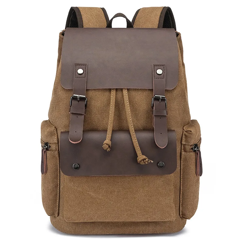 حقيبة ظهر عصرية رائجة البيع من الجلد فائق النعومة على طراز الكلية حقيبة ظهر للزوجين حقيبة مدرسية للكمبيوتر المحمول #1