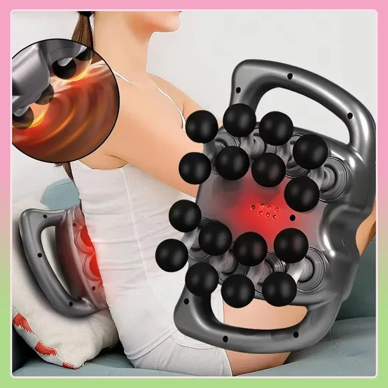 

Fascia Gun 16-Head Muscle Massage Gun Professional Body Leg Back Shoulder Waist Fascia Gun High Frequency Vibration Massager Gun