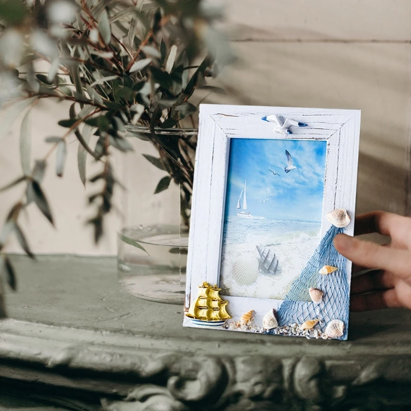 Stylish Nauture Themed 6Inch Picture Frame Display Your Love for Nature and Marine Life in Charm Way Cherish Memories