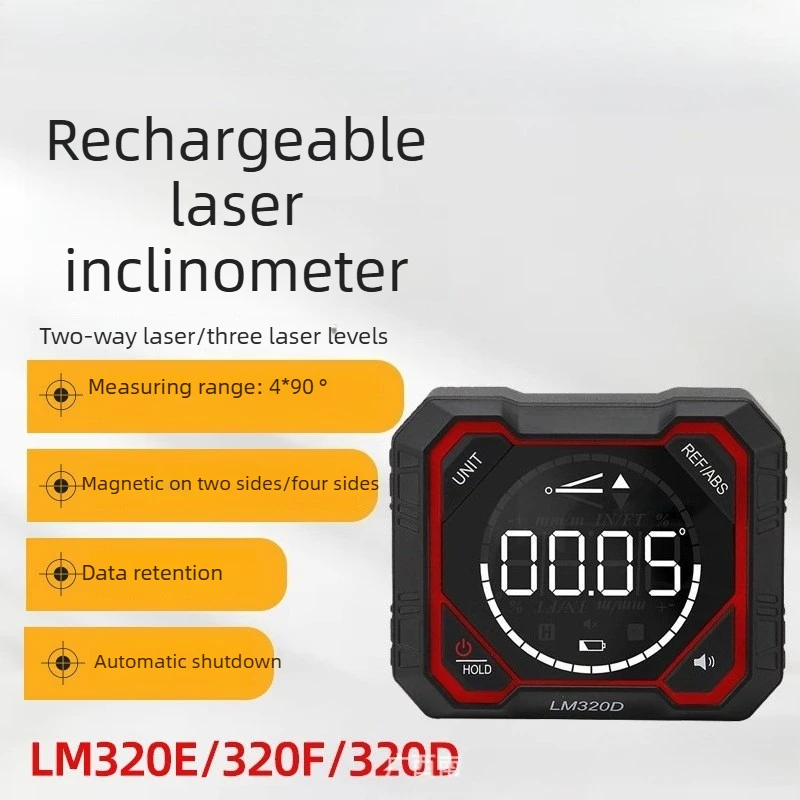 

LM320D/LM320E/320F Digital Display Inclinometer Electronic Angle Meter Measuring Angle Ruler Belt Magnetic Level
