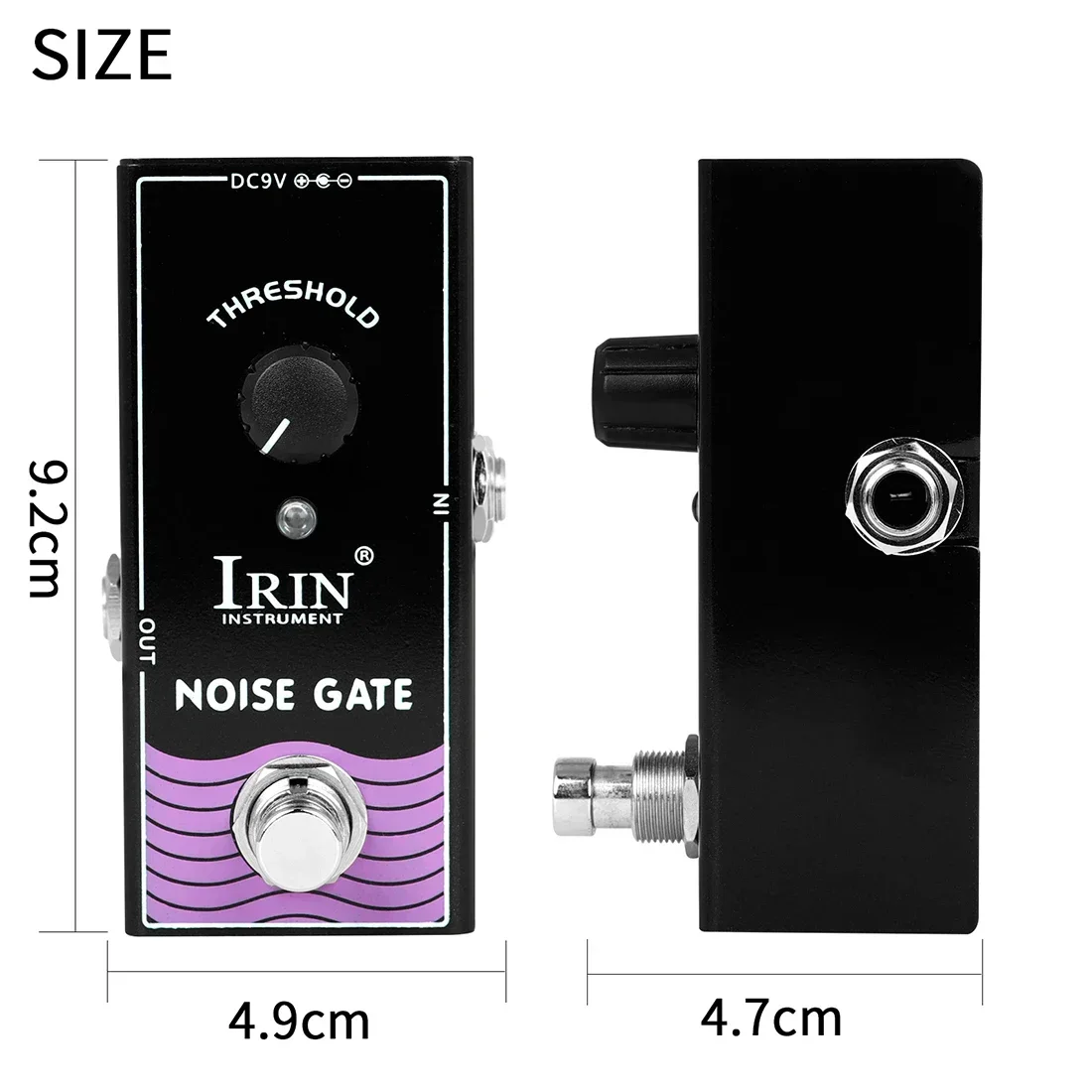 IRIN RF-15 Noise Gate Elektrische Guitarra Effekt Pedal Einstellbare Schwelle Noise Gate Effekt True Bypass Pedal Gitarre Teile