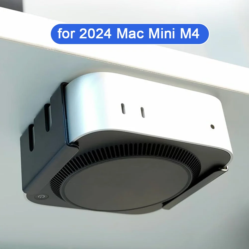 

Under Desk Stand for 2024 Mac Mini M4 Desktop Computer Metal Mount Holder Behind The Monitor for Mac Mini M4 Pro PC Accessories
