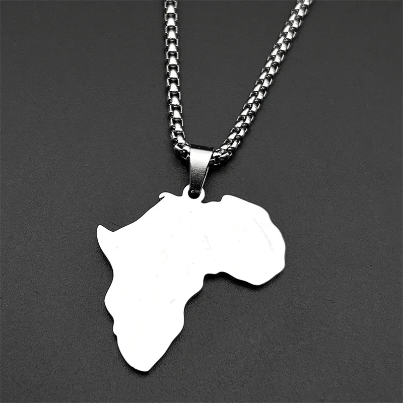 الجزائر الأفريقي خريطة العلم قلادة قلادة للنساء الرجال الفولاذ المقاوم للصدأ الملونة المينا الذهب اللون القمر ستار سلسلة مجوهرات هدية
