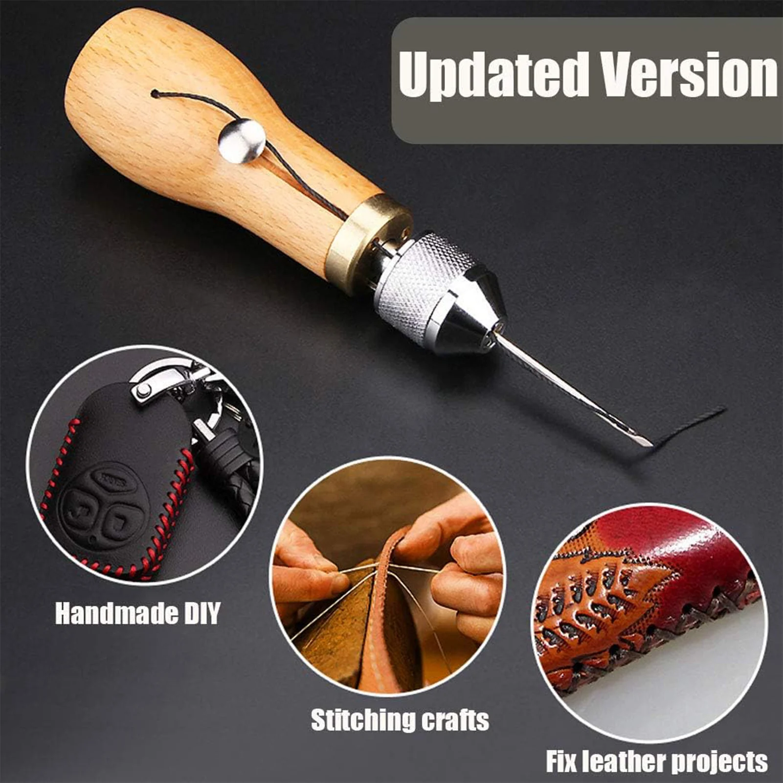 Leather Sewing Awls High Carbon Steel Speedy Stitcher Tools for Canvas Repair Professional Hand Stitching Kit accessories