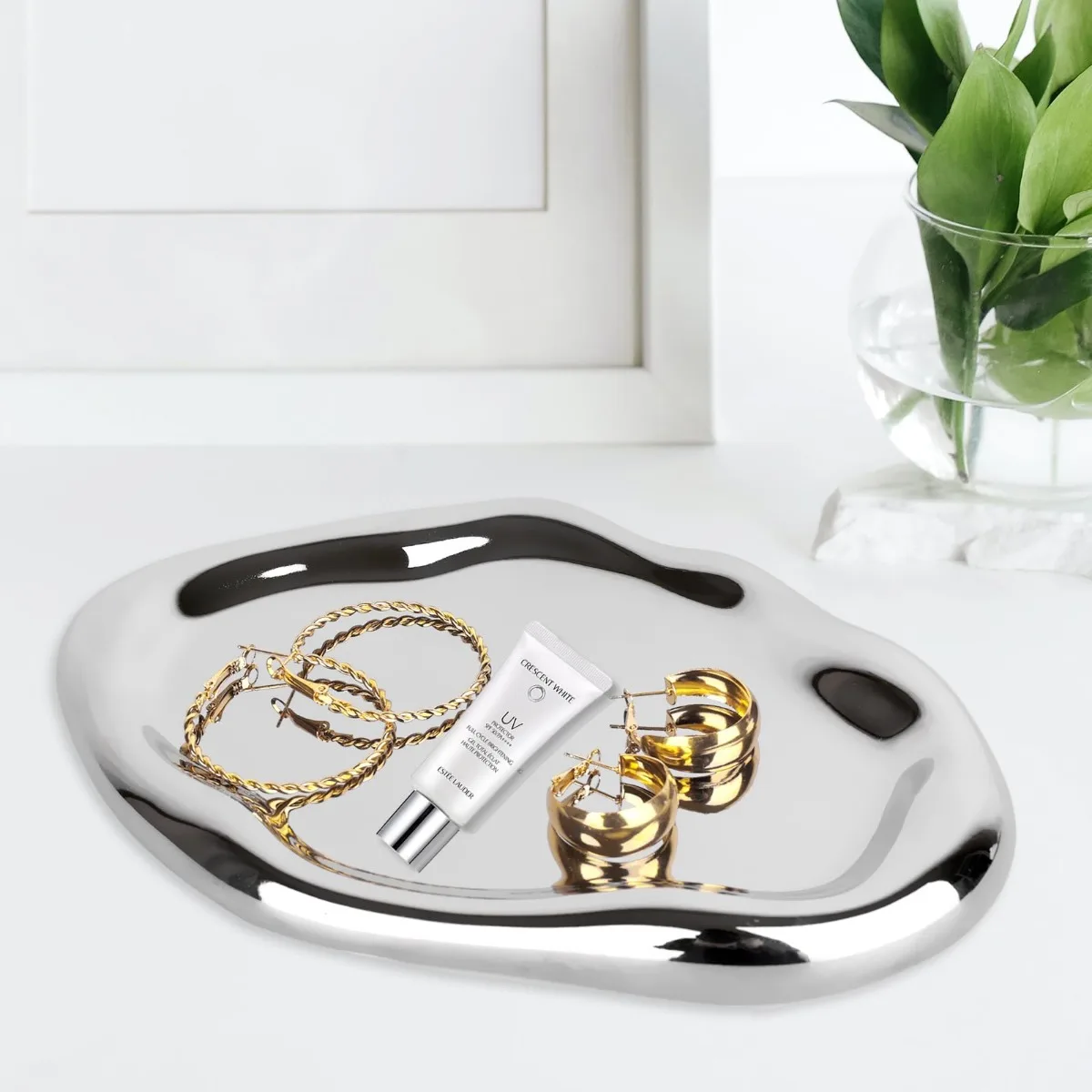 علبة مجوهرات من السيراميك حلية طبق ديكور سحابة الغرور علبة مفاتيح للنساء حلقة حامل طبق لطيف مجوهرات لوحة وعاء ديكور الغرفة