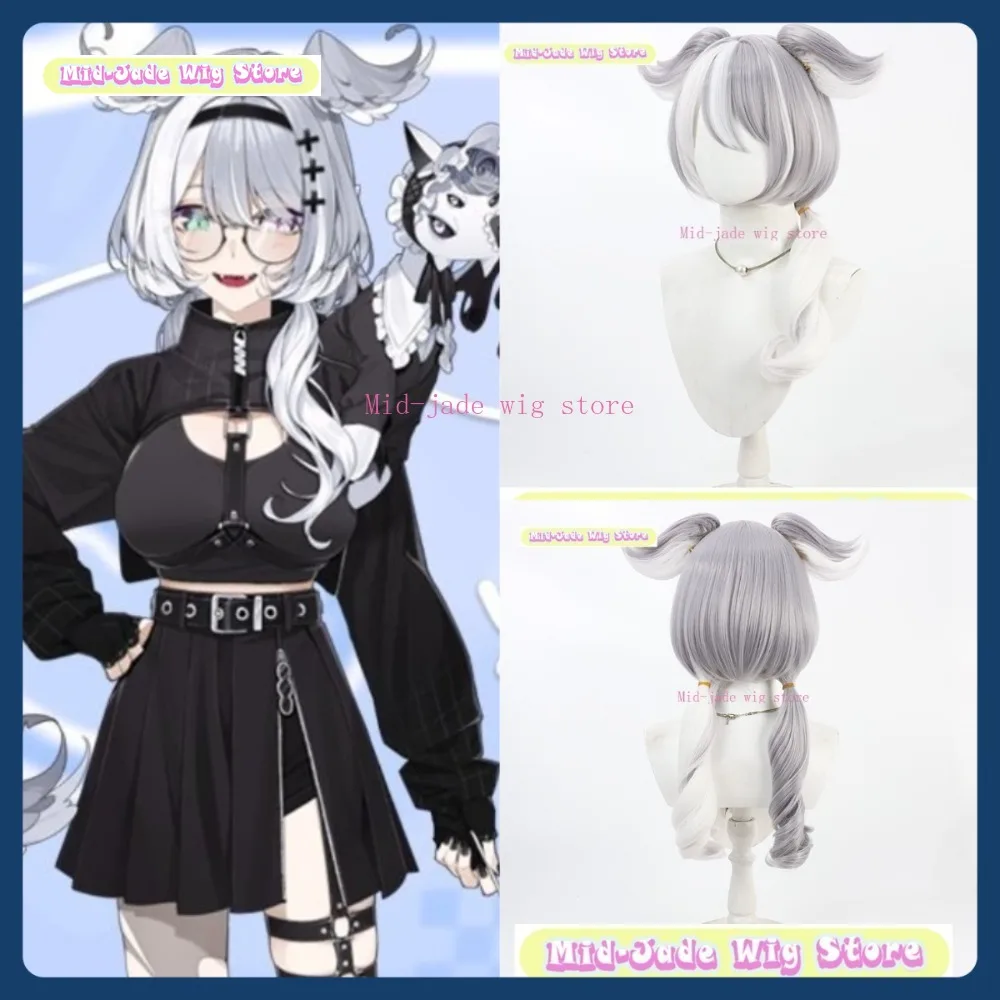 

Mid-jade Wig Store NIJISANJI Elira Pendora Cosplay Wig Anime Game Role Playing Synthetic Hair Halloween Party