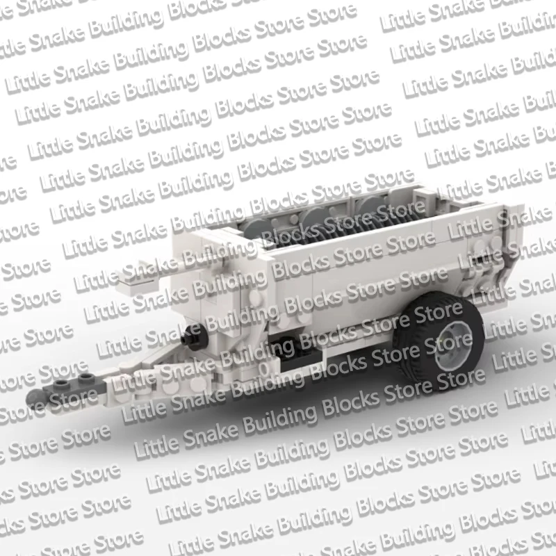 QWERT City Car Model MOC Building Bricks Feed Mixer Transport Wagon Modular Technology Holiday Gifts Assemble Toys Suit Display
