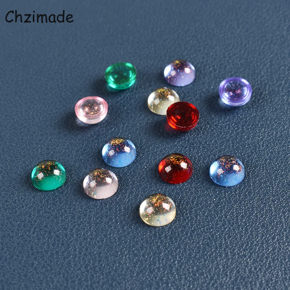 Chzimade 50Pcs/lot Round Flat Cameo Resin Shiny Doll Eyes 6mm For Stuffed Plush Dolls Toys Diy Sewing Accessories