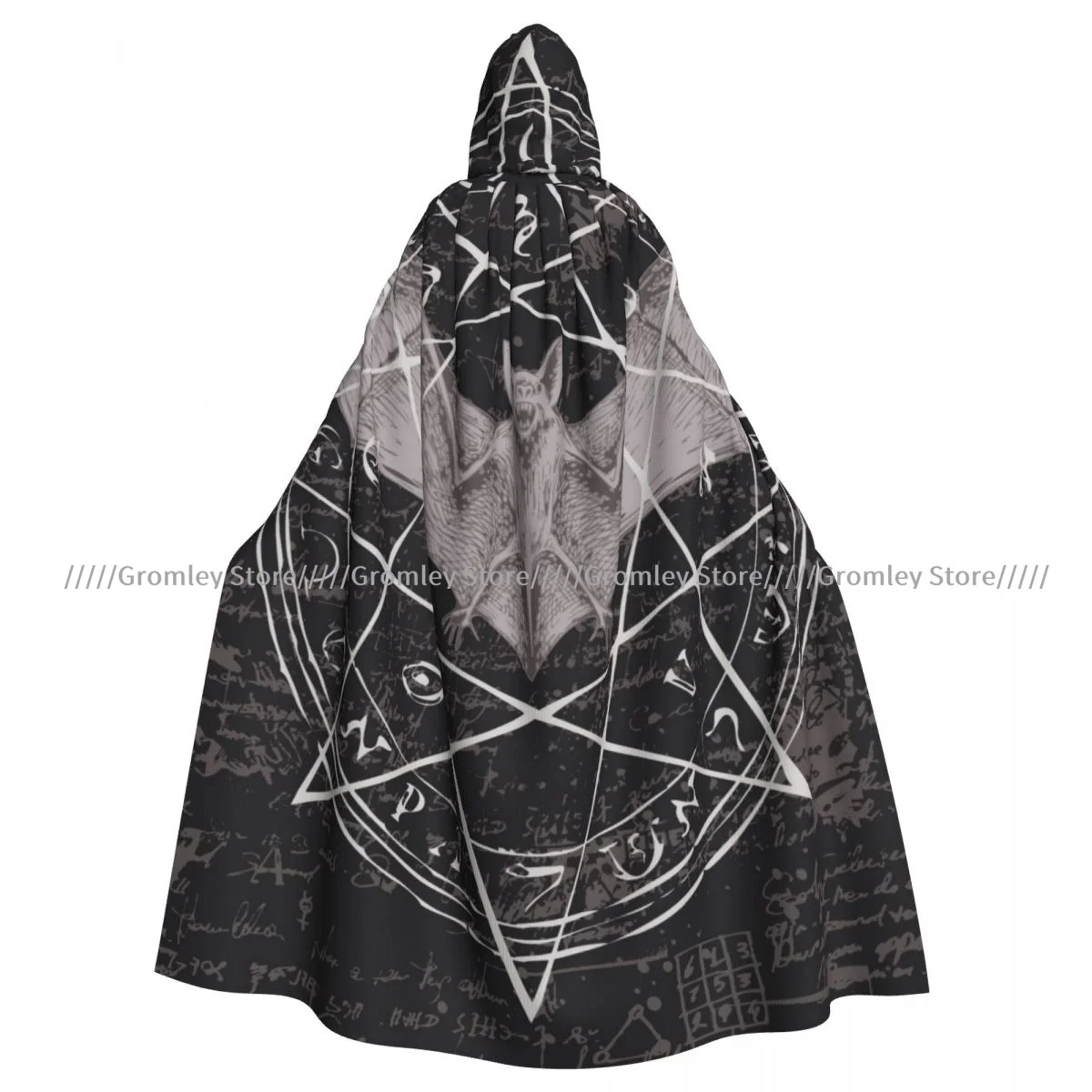 Witchcraft Magic Occult Alchemy Bat Witch Cloak Halloween Cosplay Costume Adult Unisex Cloak Retro Ages Cape