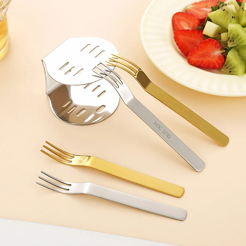 1/6Pcs Stainless Steel Fruit Forks Household Small Forks 6pcs Cake Dessert Forks Cute Mini Forks Set Kitchen Tableware