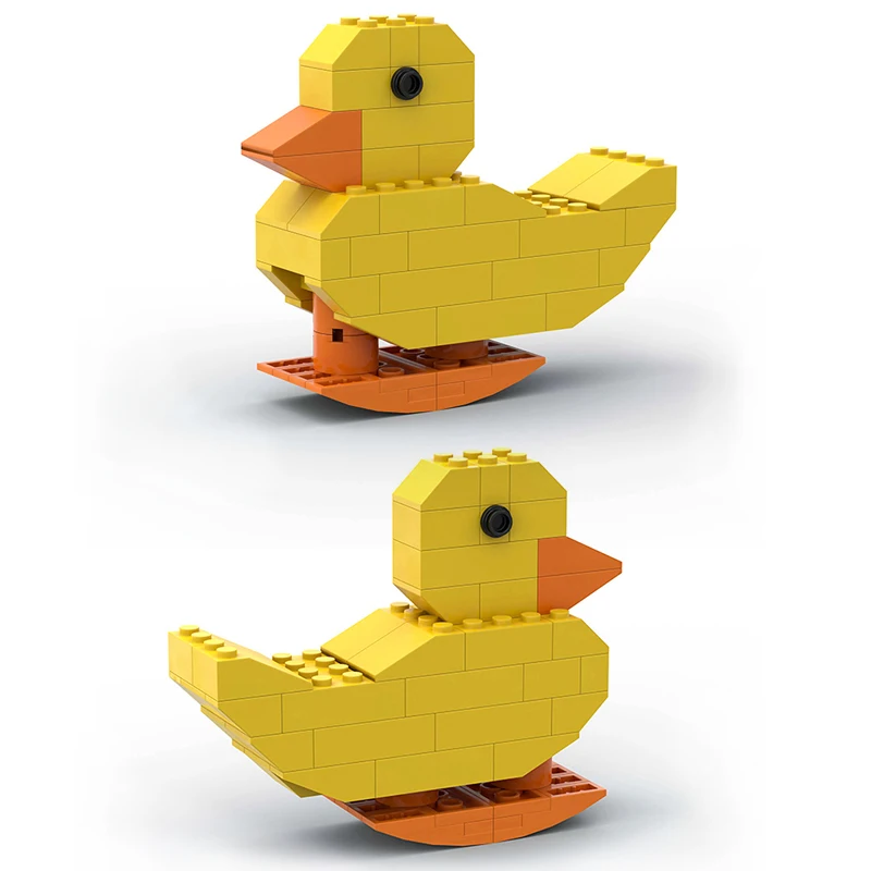 Moc Schattige Dieren Gele Eend Bouwstenen Set Eendje Educatieve Bouwstenen Model Kinderen Speelgoed Kerstcadeaus Jongens Meisjes