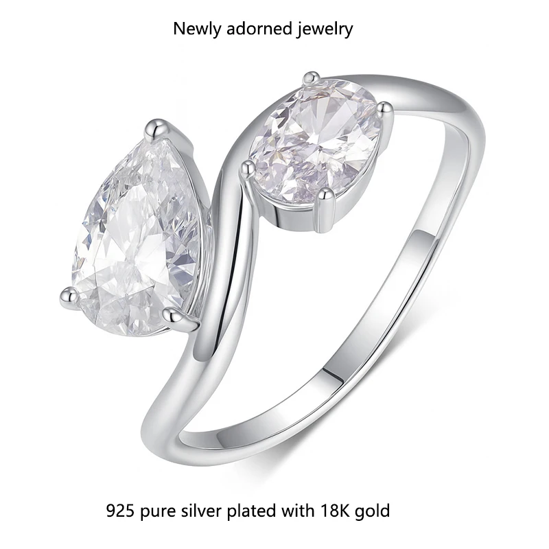 

A fashionable ring featuring a 2.5 carat moissanite set in S925 silver, currently trending on Amazon.