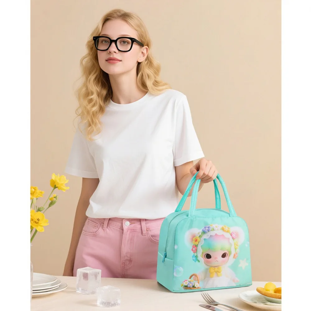 Camping, picnic, outing ice bag, lunch bag for children, commuter small bag, new cartoon cute portable lunch box bag, insulated