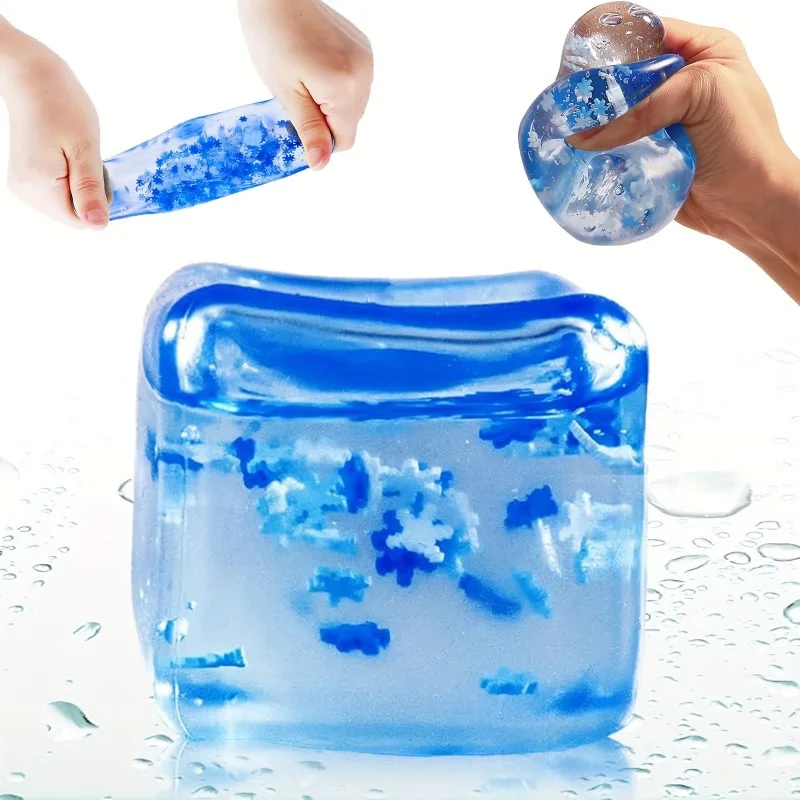 Giocattolo da spremere relax con fiocco di neve - Rinforzo flessibile per impugnatura in TPU, agitazione sensoriale per adulti e adolescenti (14+), colori misti