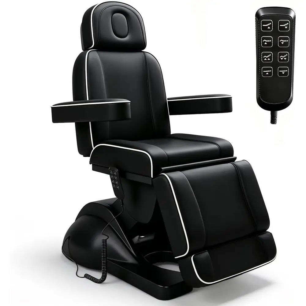 

Electric Massage Table with 3-Motor Pro, Adjustable for Spa, Estheticians, and Physical Therapy (Black)