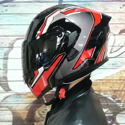 

2 Gifts Motocross Helmets DOT For Adults Motorbike Helm Moto Bike Motorcycle Helmets High Quality Flip Up Helmet Abs Full Face