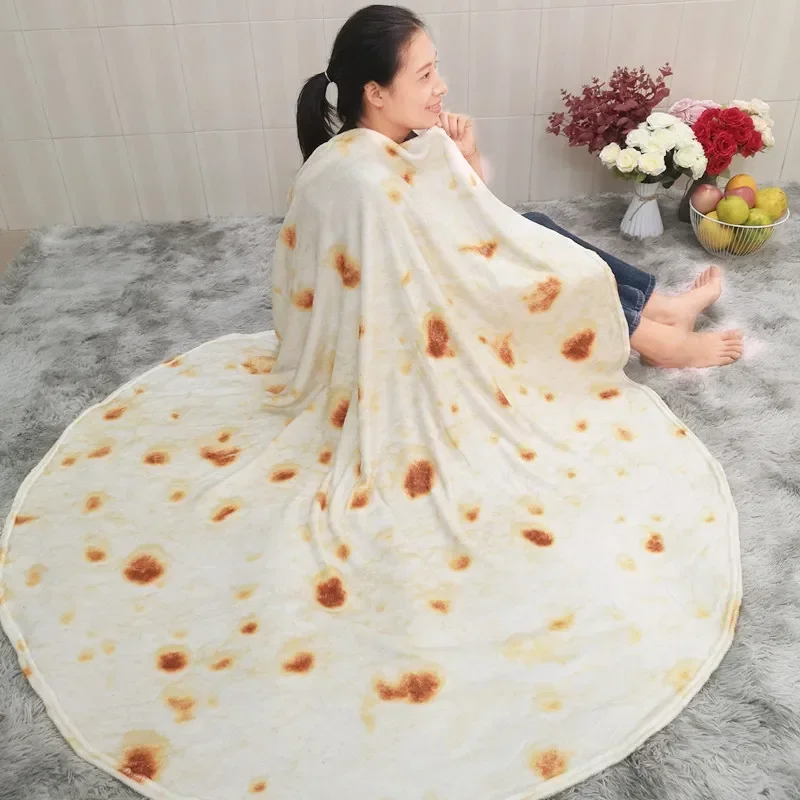 JBTP New Corn Tortilla Blanket Pita Lavash Soft Throw Blanket for Bed Fleece Sofa Plaid Plush Bedspreads manta Burrito Koce