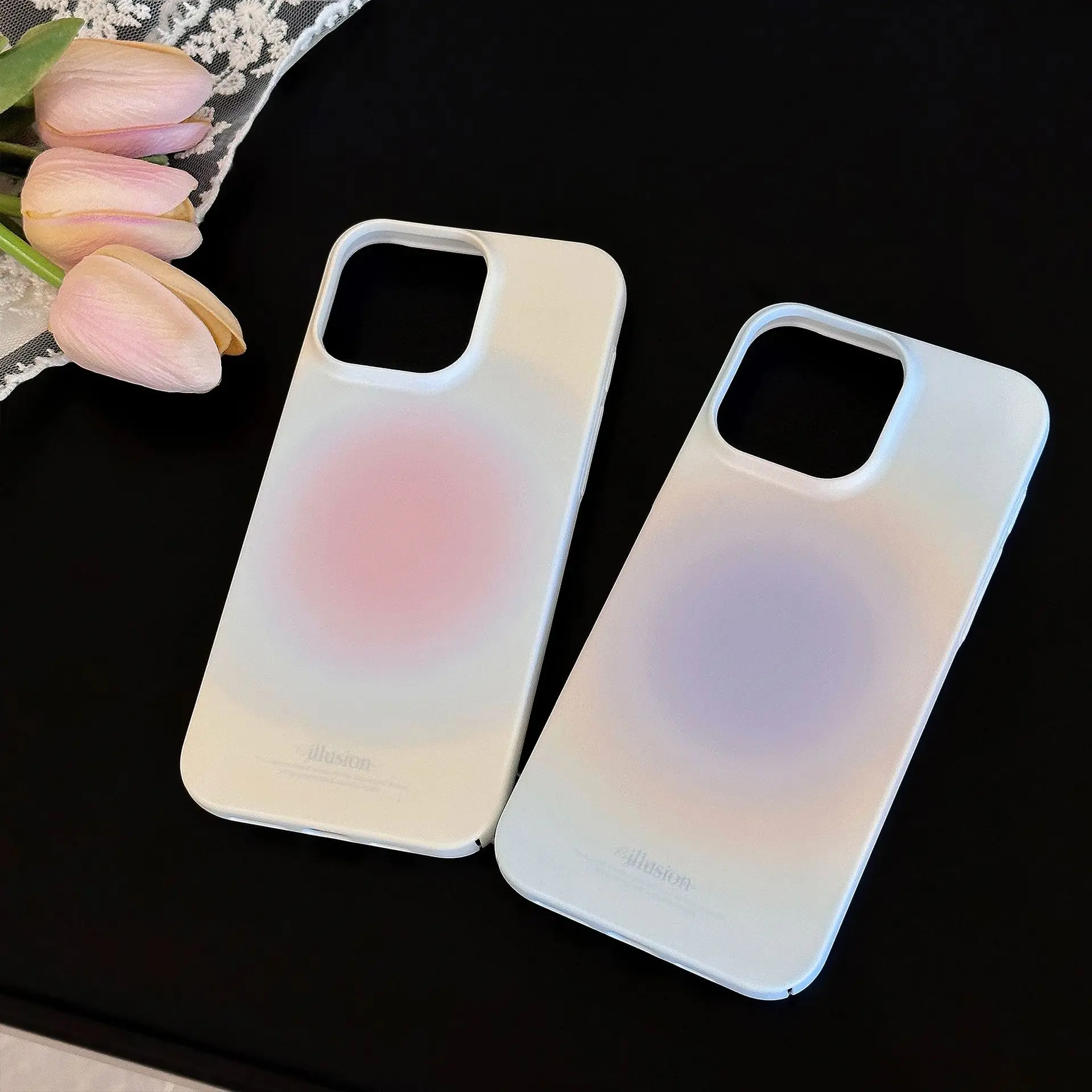 Für iPhone 17promax 16 15 14 13 Hülle, Farbverlauf, matte, weiche TPU-Abdeckung, einfache Schutzhülle im koreanischen Stil