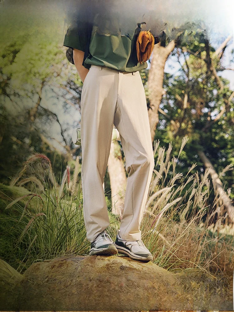 

Banana Leaf Men's Wearable Resistant Straight Leg Sports Pants Elastic Casual Loose Pants Fashionable Urban Style