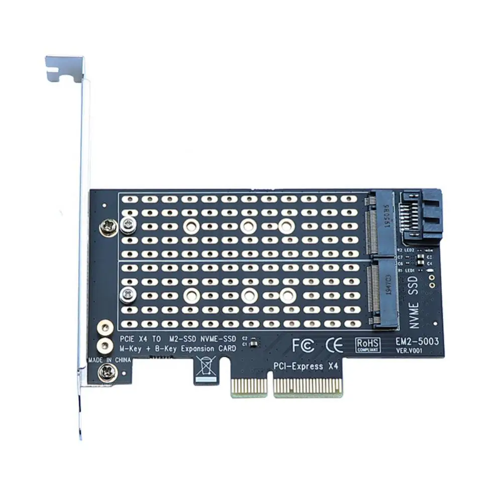 Adapter Board Single/Dual M.2 NVME NGFF To Pcie 4x M2 SSD adapter B/M Key Support PCI Express 3.0 2230-2280 Hard Drives