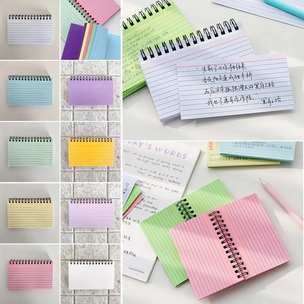 Portable Notepad Creative Tearable Horizontal Line Journal Diary Planner Pocket Index Card Students