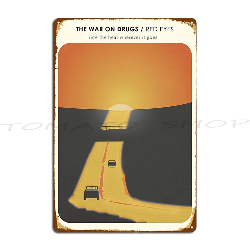 The War On Drugs Red Eyes Metal Plaque Poster Cinema Wall Decor Vintage Retro Design Tin Sign Poster