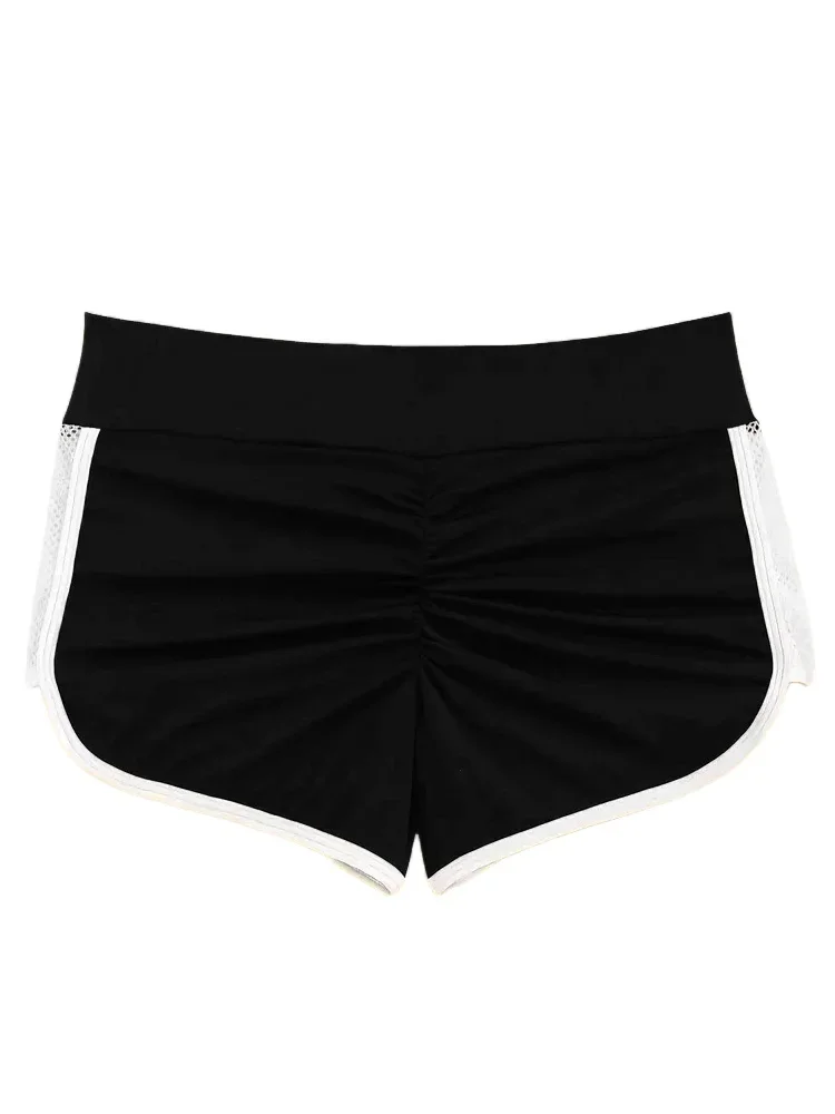 Short de sport taille haute pour femme, pantalon court, amissié sur le côté, coutures extensibles, fjSlim Fit, course à pied, exercice de yoga, été, 2023