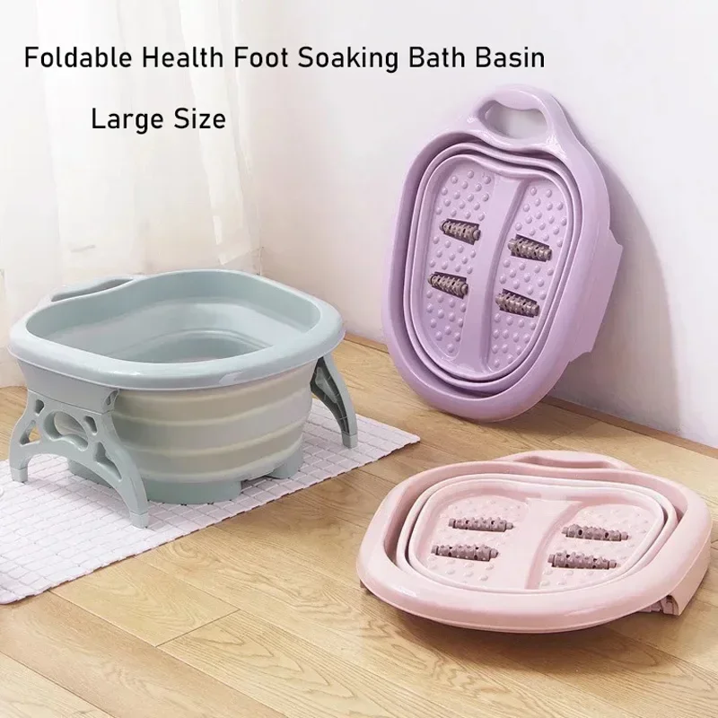 

Foldable Plastic Foot Tub for Pedicure, Plain Foaming Tub, Foot Soaking Massage Bucket, Bath Basin to Reduce Pressure