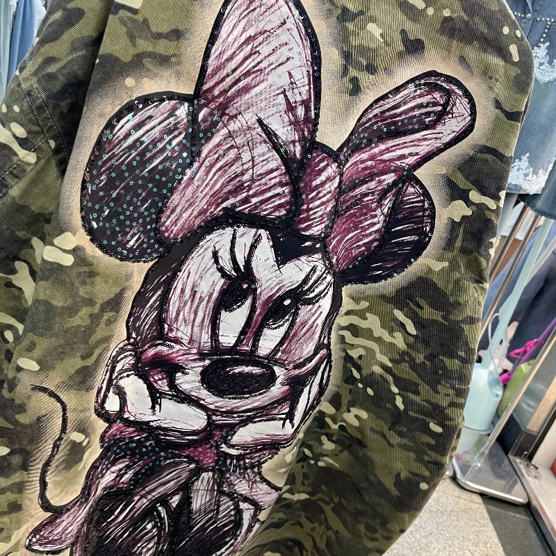 Autumn Pure Cotton Loose Top Blouse Mid-Length Stylish Denim Long Sleeves Shirt Single-Breasted Casual Y2k Blouse Jacket Ladies