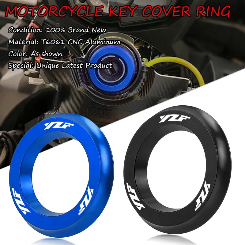 Anello decorativo per foro chiave accensione moto CNC in alluminio per YZF R1 600RTHU 600R YZFR1S YZFR1M