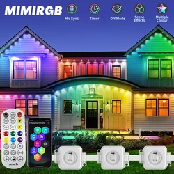 20M Permanent Outdoor Lights For House Eave Lights Smart RGB Waterproof Lights String Holiday DIY Scenes Christmas Party Decor